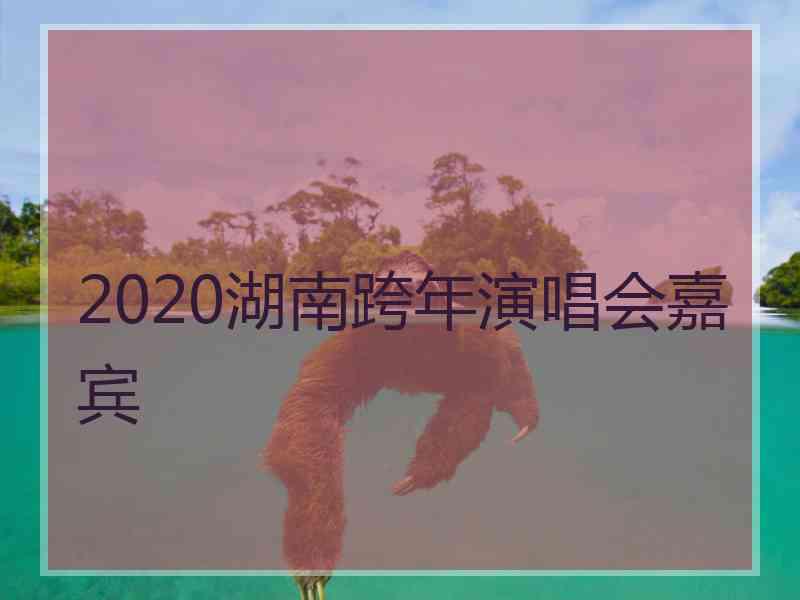 2020湖南跨年演唱会嘉宾