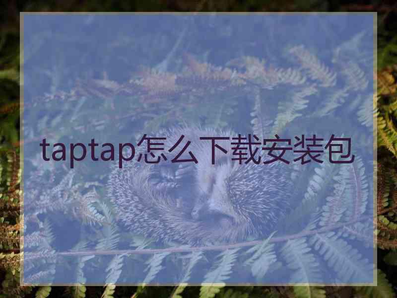 taptap怎么下载安装包