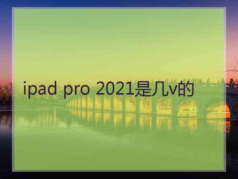 ipad pro 2021是几v的