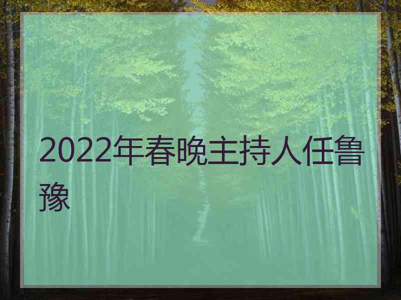 2022年春晚主持人任鲁豫