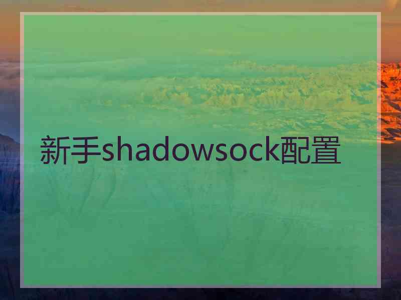 新手shadowsock配置