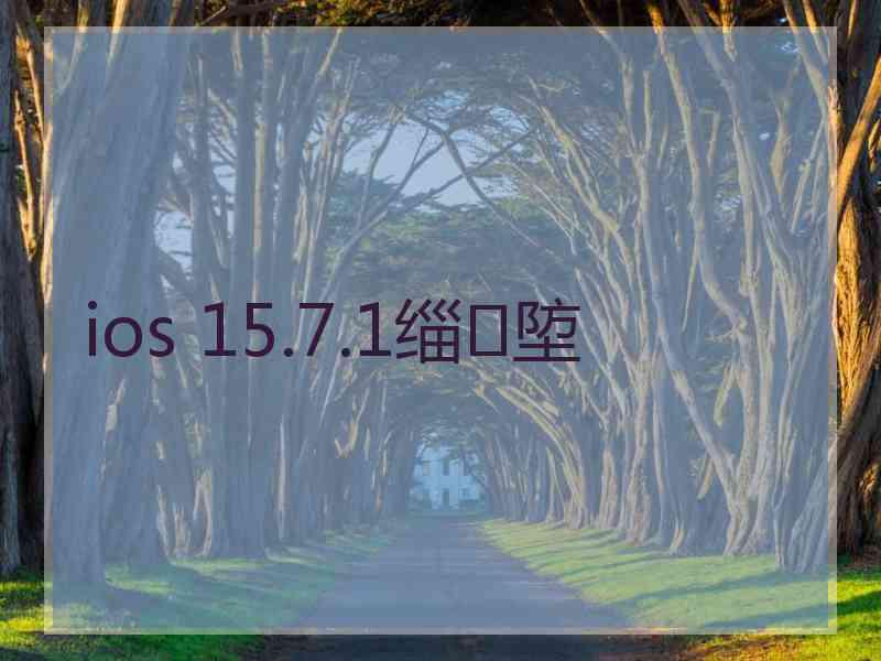 ios 15.7.1缁埅