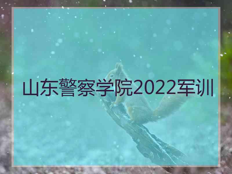 山东警察学院2022军训