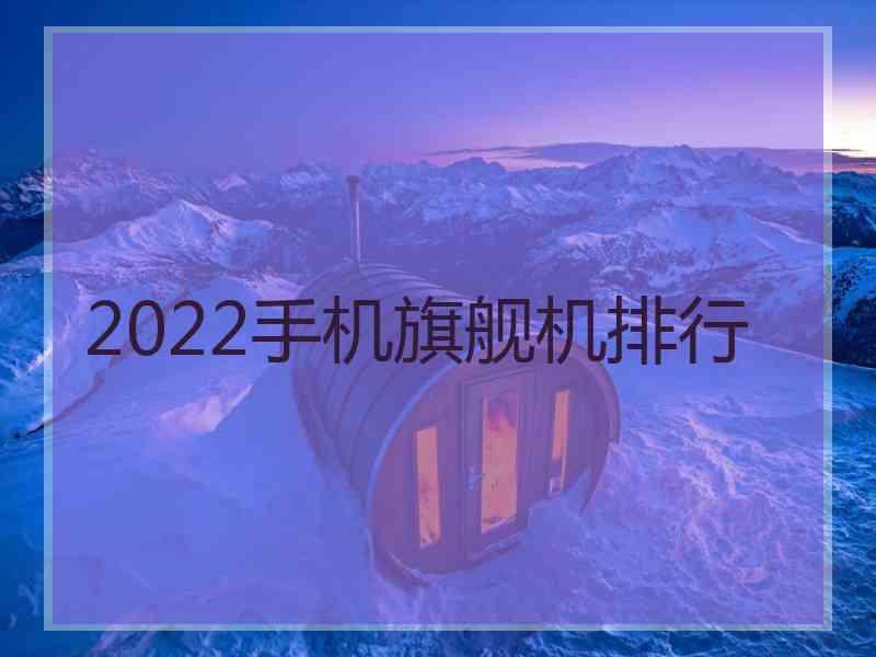 2022手机旗舰机排行