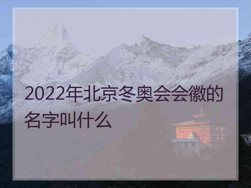 2022年北京冬奥会会徽的名字叫什么