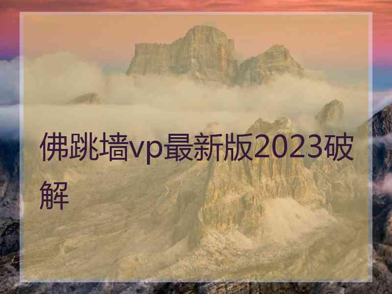 佛跳墙vp最新版2023破解