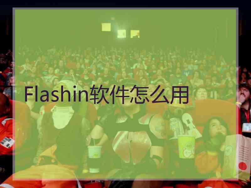 Flashin软件怎么用