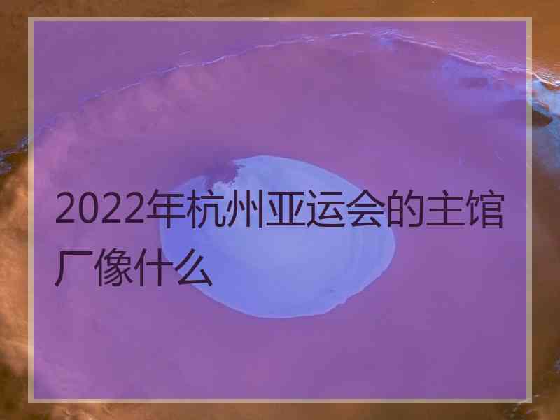 2022年杭州亚运会的主馆厂像什么