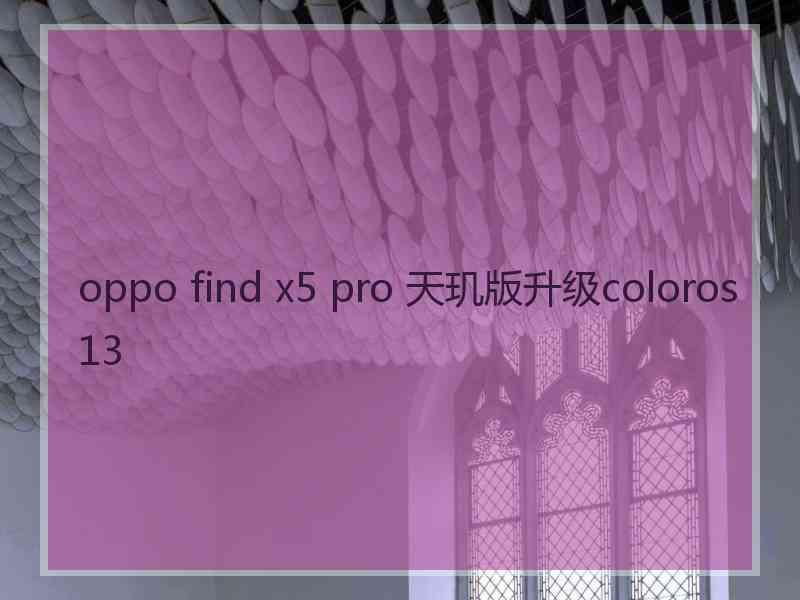 oppo find x5 pro 天玑版升级coloros13