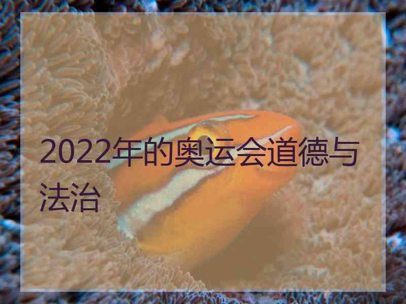 2022年的奥运会道德与法治