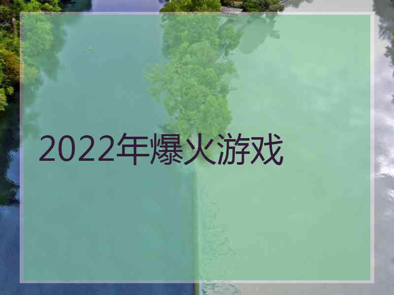 2022年爆火游戏