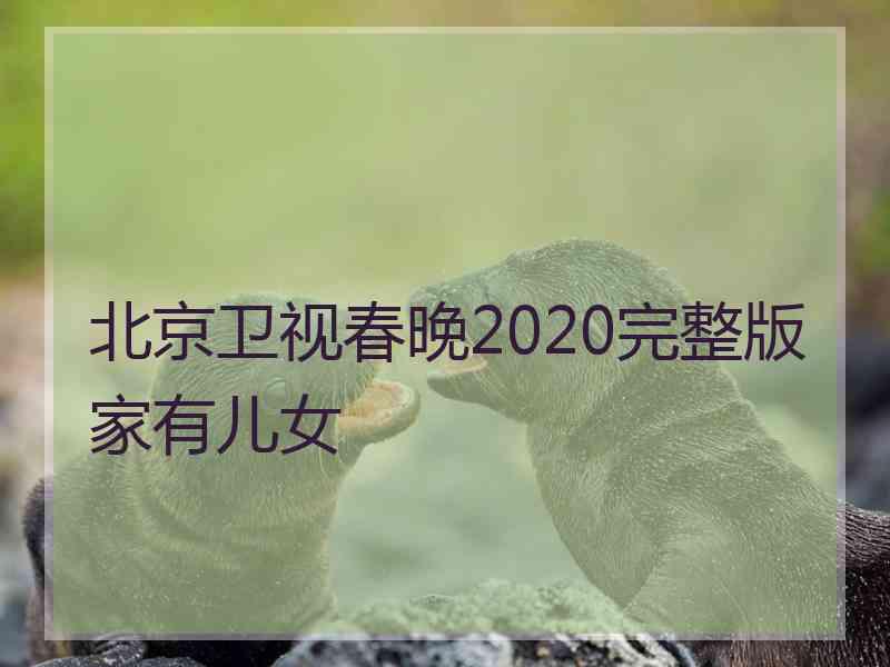 北京卫视春晚2020完整版家有儿女