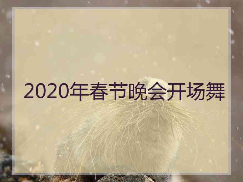 2020年春节晚会开场舞