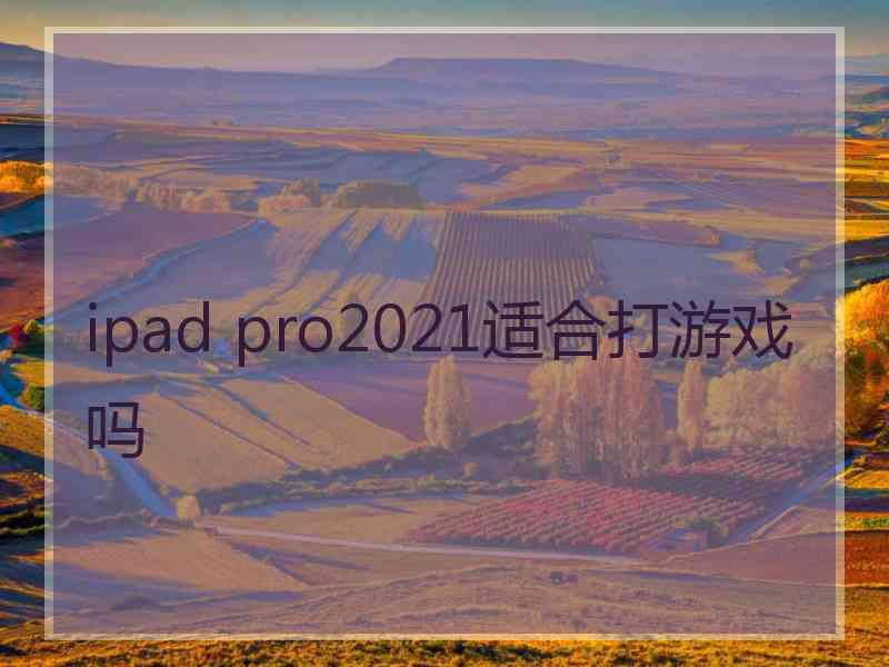 ipad pro2021适合打游戏吗