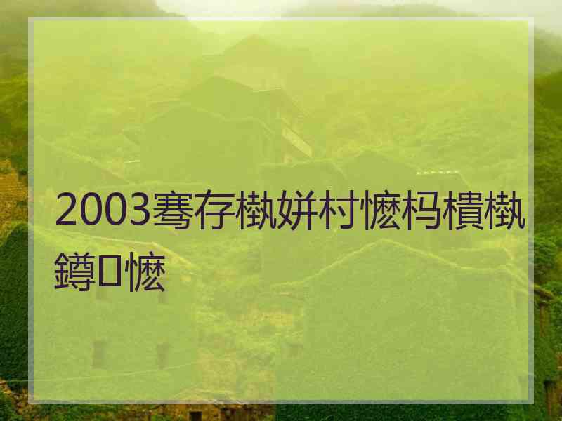 2003骞存槸姘村懡杩樻槸鐏懡