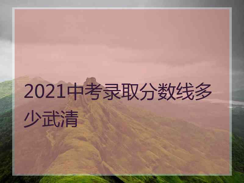 2021中考录取分数线多少武清