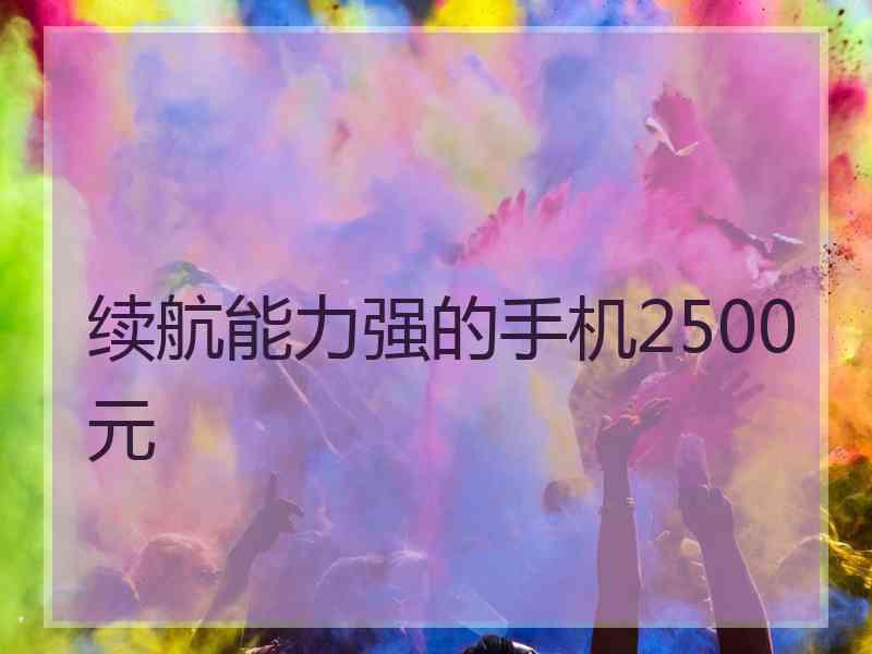 续航能力强的手机2500元