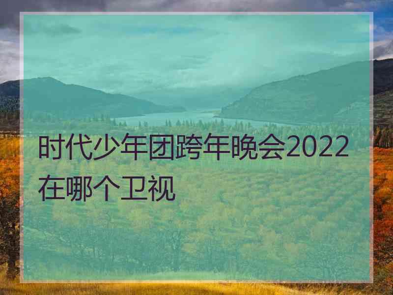 时代少年团跨年晚会2022在哪个卫视