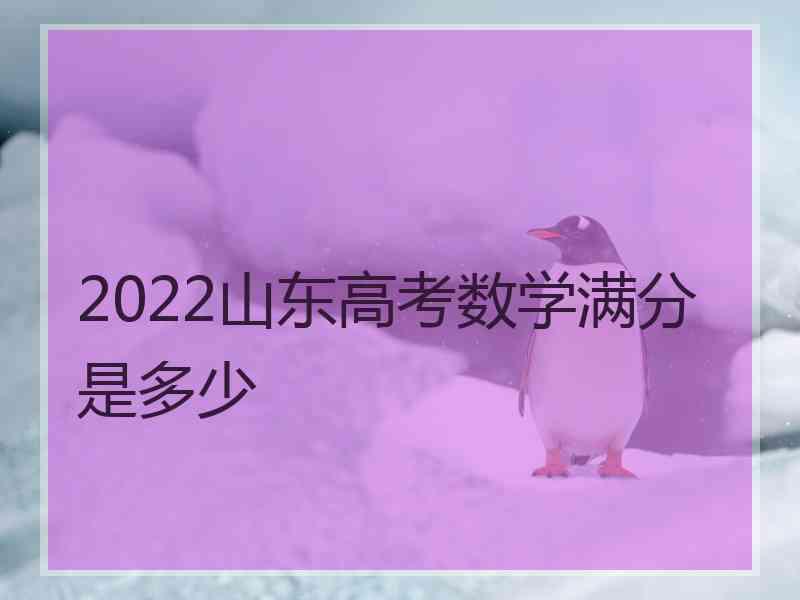 2022山东高考数学满分是多少