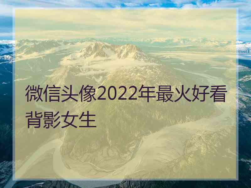 微信头像2022年最火好看背影女生