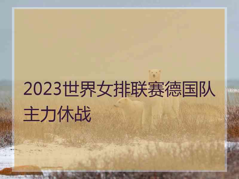 2023世界女排联赛德国队主力休战