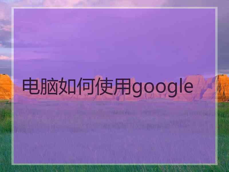 电脑如何使用google