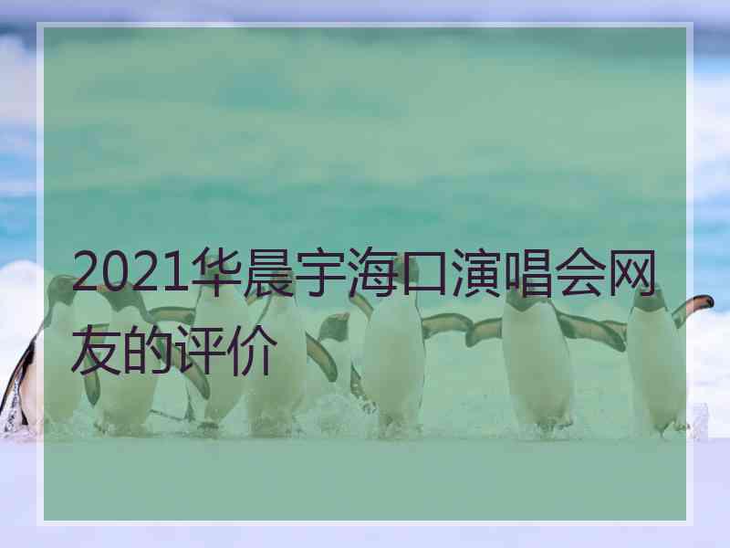 2021华晨宇海口演唱会网友的评价