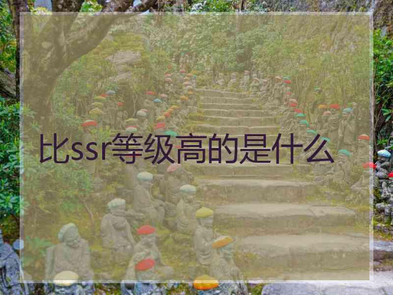 比ssr等级高的是什么