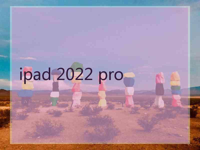 ipad 2022 pro