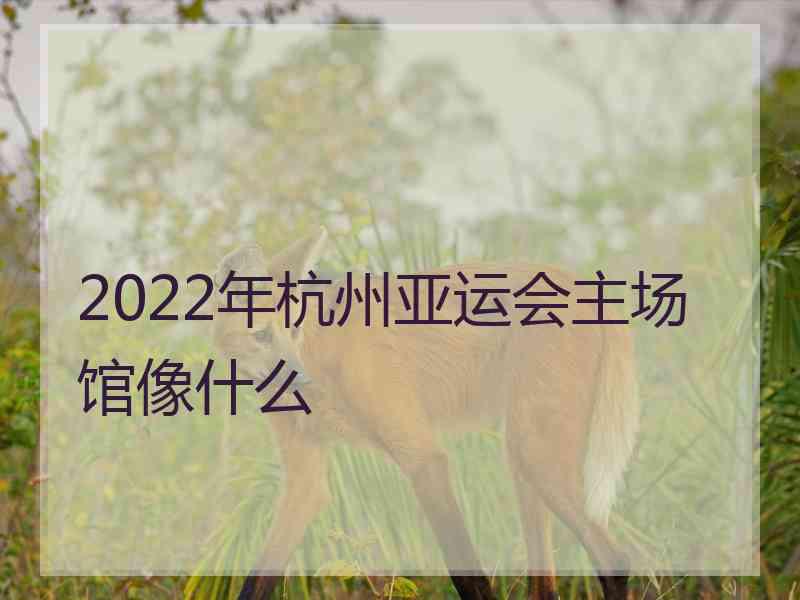 2022年杭州亚运会主场馆像什么