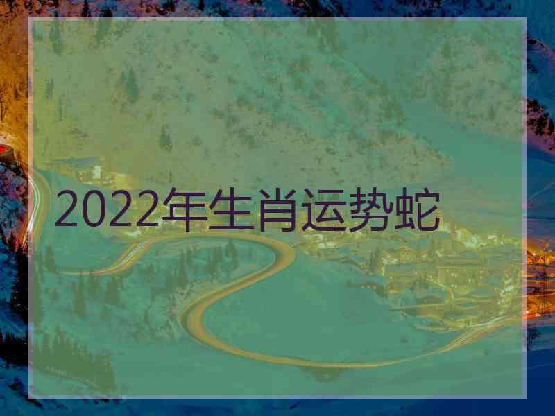 2022年生肖运势蛇