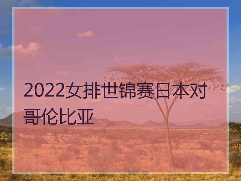 2022女排世锦赛日本对哥伦比亚