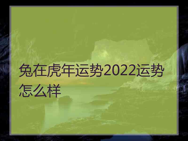 兔在虎年运势2022运势怎么样