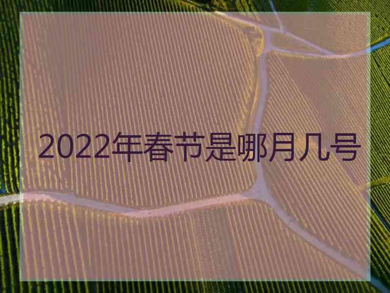 2022年春节是哪月几号