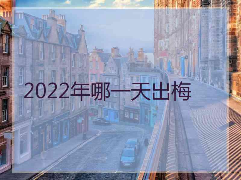 2022年哪一天出梅