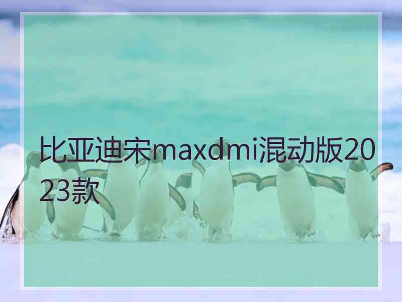 比亚迪宋maxdmi混动版2023款