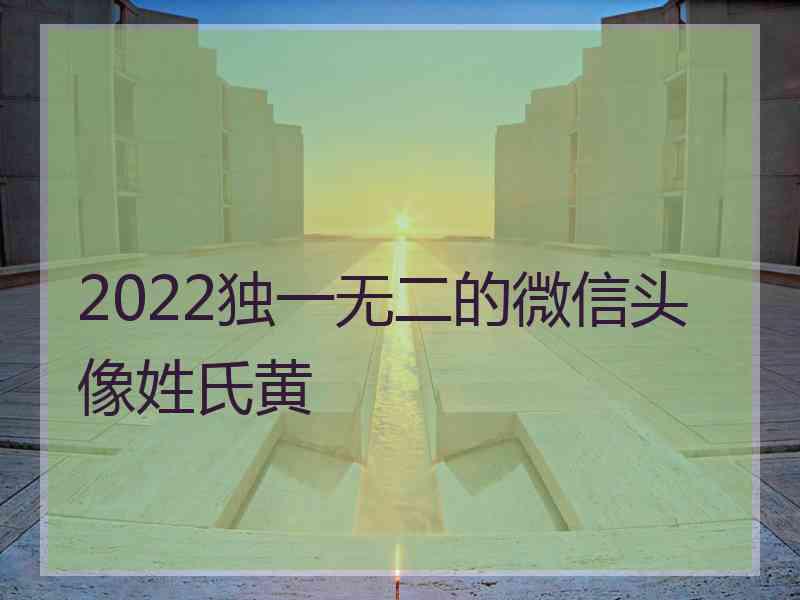 2022独一无二的微信头像姓氏黄