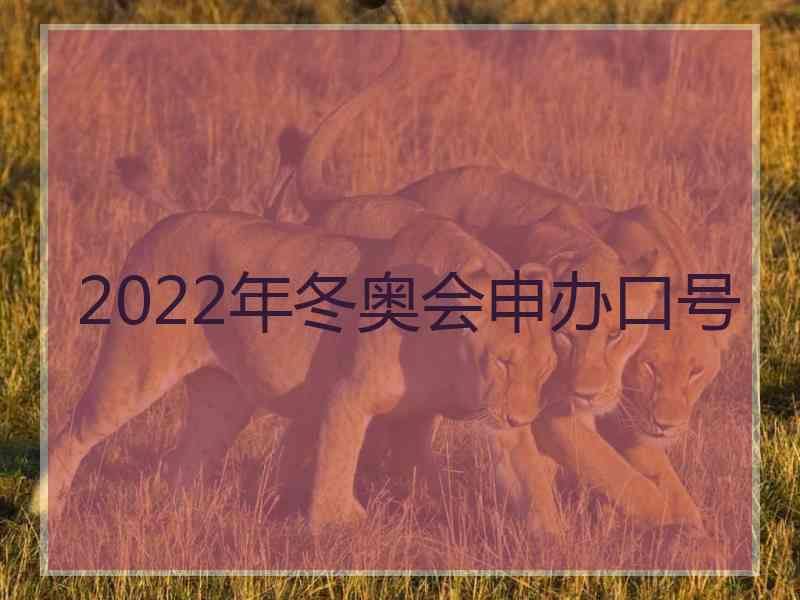 2022年冬奥会申办口号