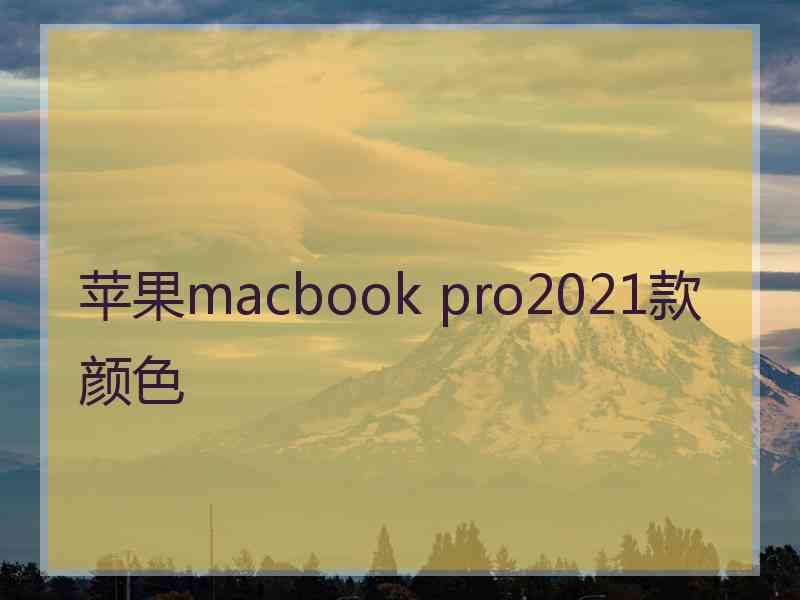 苹果macbook pro2021款颜色