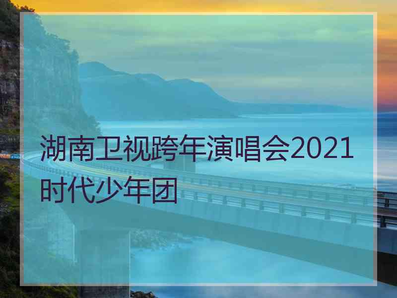 湖南卫视跨年演唱会2021时代少年团