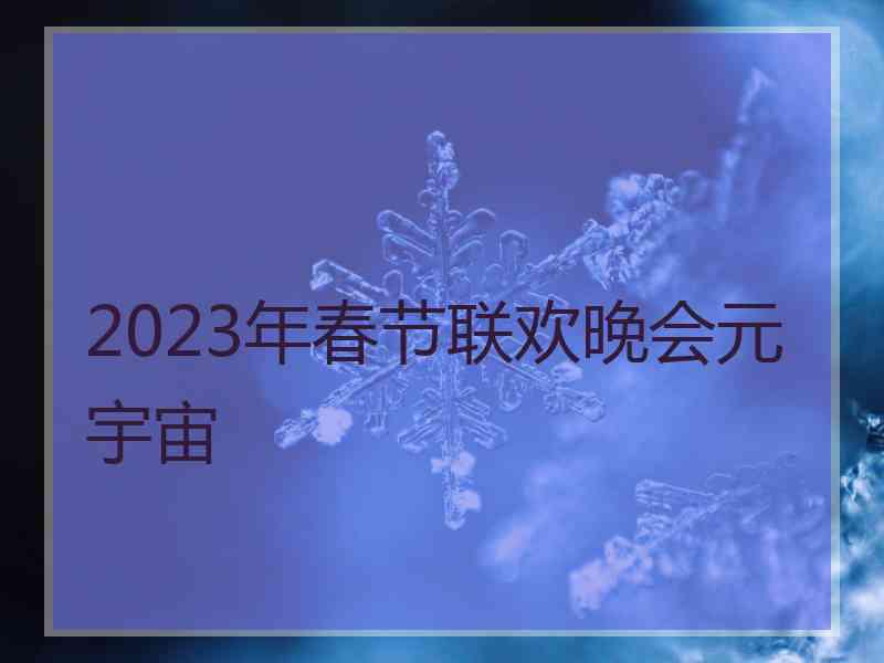 2023年春节联欢晚会元宇宙