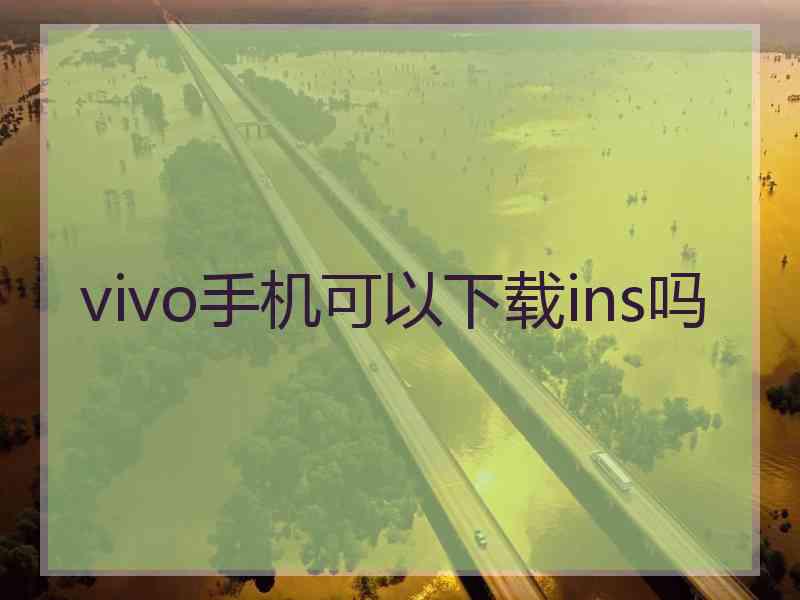 vivo手机可以下载ins吗