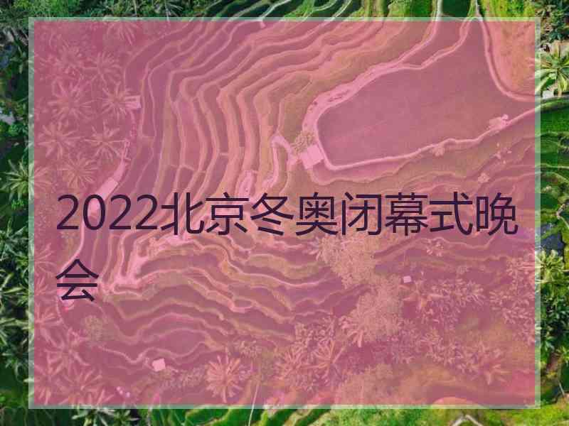 2022北京冬奥闭幕式晚会