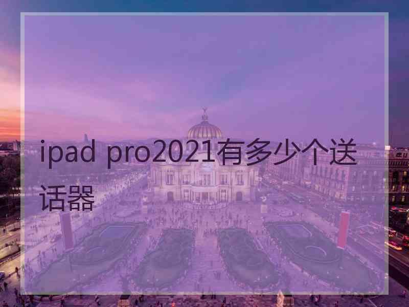 ipad pro2021有多少个送话器