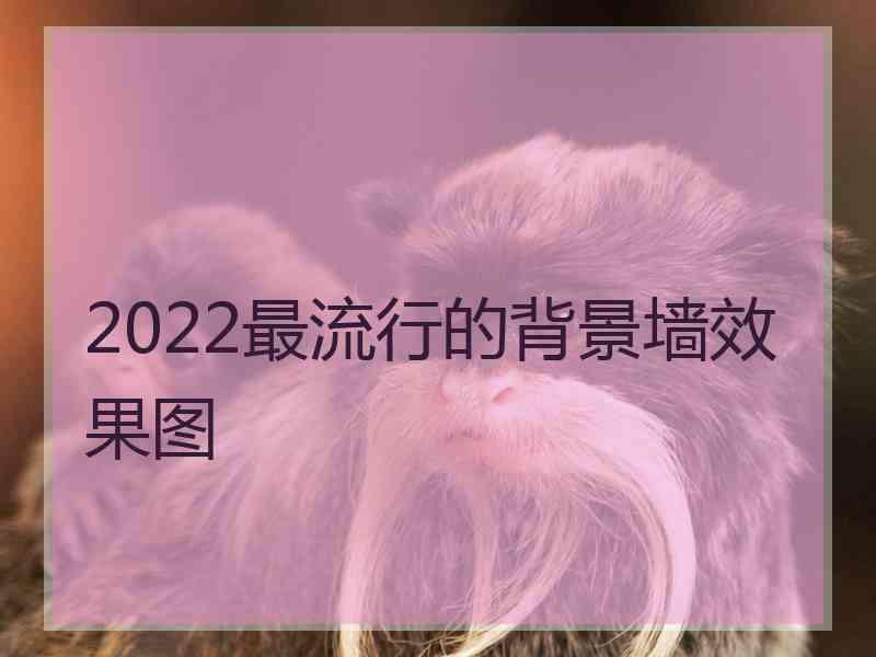 2022最流行的背景墙效果图