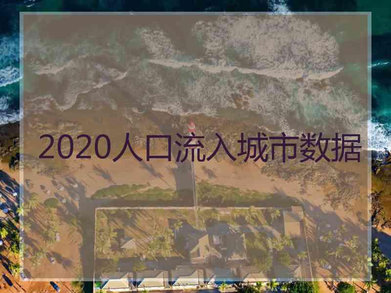 2020人口流入城市数据