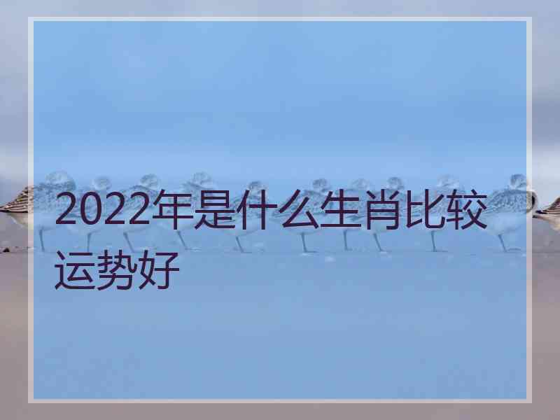 2022年是什么生肖比较运势好