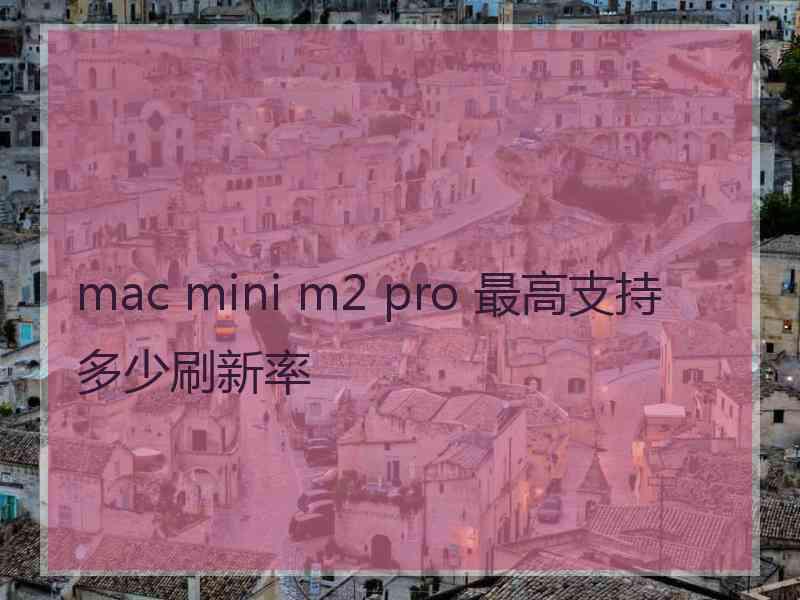 mac mini m2 pro 最高支持多少刷新率