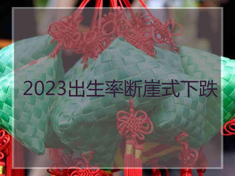 2023出生率断崖式下跌