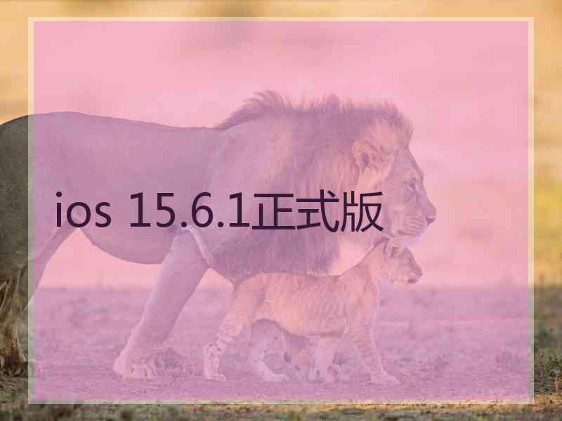 ios 15.6.1正式版